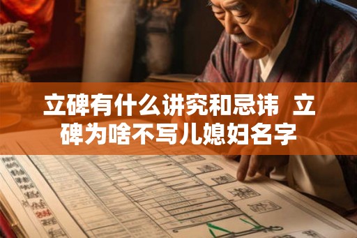 立碑有什么讲究和忌讳  立碑为啥不写儿媳妇名字