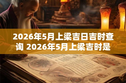 2026年5月上梁吉日吉时查询 2026年5月上梁吉时是什么时间
