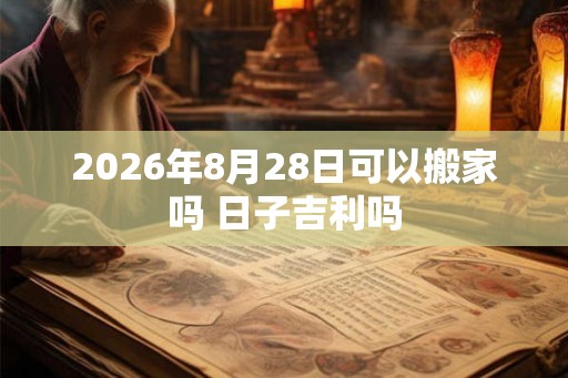 2026年8月28日可以搬家吗 日子吉利吗