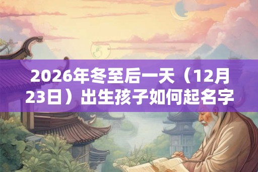 2026年冬至后一天（12月23日）出生孩子如何起名字？
