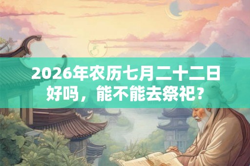 2026年农历七月二十二日好吗，能不能去祭祀？