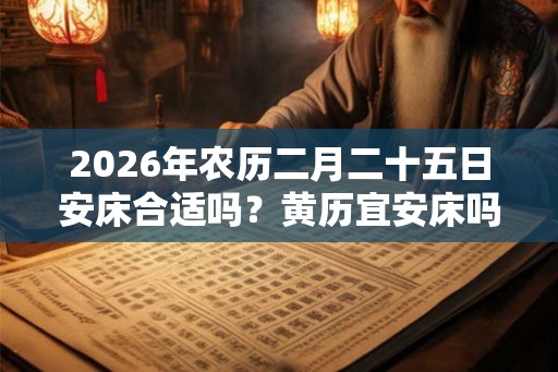 2026年农历二月二十五日安床合适吗？黄历宜安床吗？