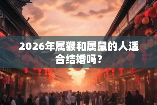 2026年属猴和属鼠的人适合结婚吗？