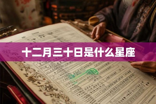 十二月三十日是什么星座