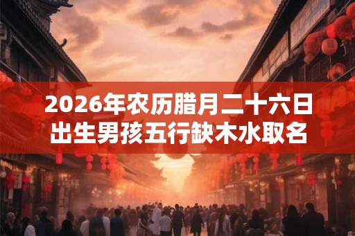 2026年农历腊月二十六日出生男孩五行缺木水取名 2026年农历腊月二十六日出生男孩五行缺木水取名