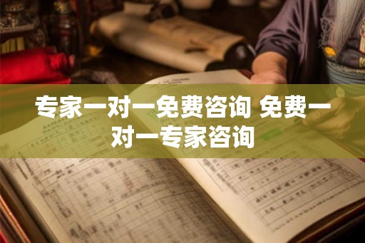 专家一对一免费咨询 免费一对一专家咨询