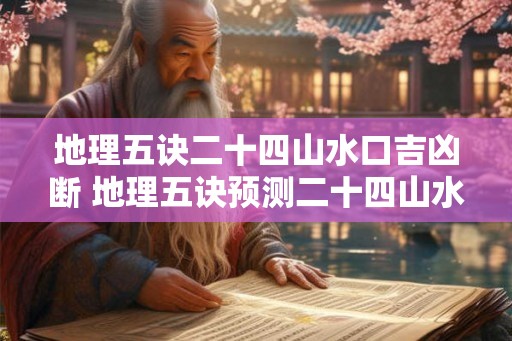 地理五诀二十四山水口吉凶断 地理五诀预测二十四山水口吉凶 地理五诀二十四山水口吉凶断 地理五诀预测二十四山水口吉凶
