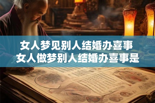 女人梦见别人结婚办喜事 女人做梦别人结婚办喜事是什么意思