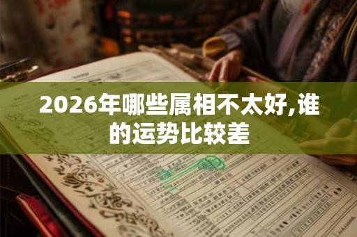 2026年哪些属相不太好,谁的运势比较差