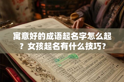 寓意好的成语起名字怎么起？女孩起名有什么技巧？