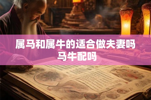 属马和属牛的适合做夫妻吗 马牛配吗