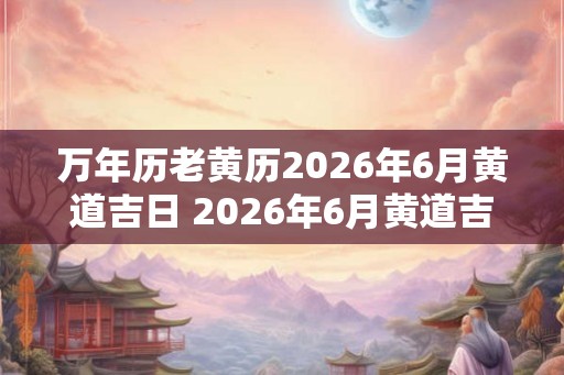 万年历老黄历2026年6月黄道吉日 2026年6月黄道吉日是哪些 万年历老黄历2026年6月黄道吉日 2026年6月黄道吉日是哪些