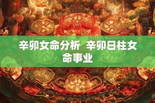 辛卯女命分析  辛卯日柱女命事业