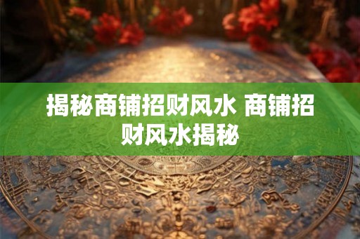 揭秘商铺招财风水 商铺招财风水揭秘