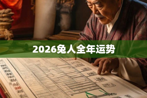 2026兔人全年运势