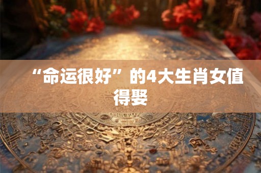 “命运很好”的4大生肖女值得娶