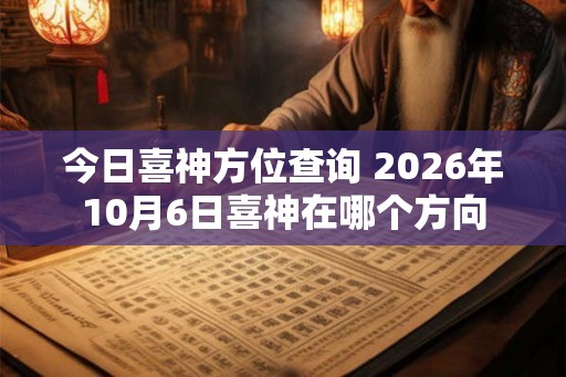 今日喜神方位查询 2026年10月6日喜神在哪个方向