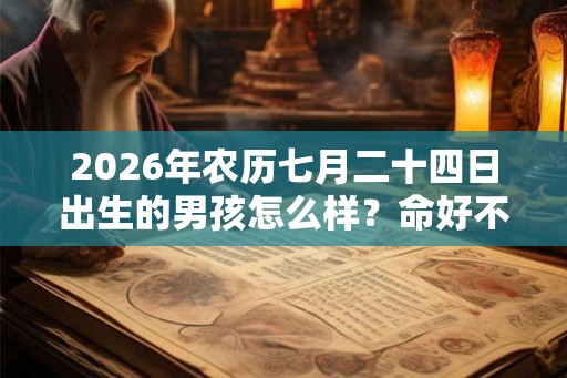 2026年农历七月二十四日出生的男孩怎么样？命好不好？