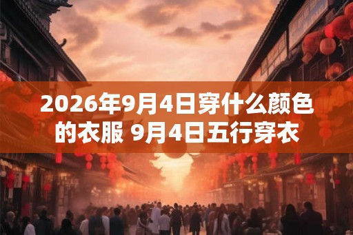2026年9月4日穿什么颜色的衣服 9月4日五行穿衣
