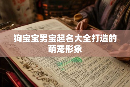狗宝宝男宝起名大全打造的萌宠形象