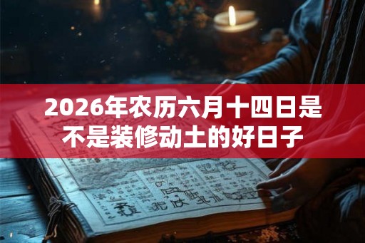 2026年农历六月十四日是不是装修动土的好日子 2026年农历六月十四日是不是装修动土的好日子
