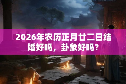 2026年农历正月廿二日结婚好吗，卦象好吗？