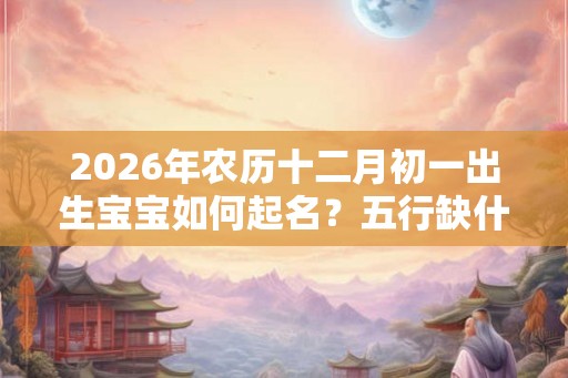 2026年农历十二月初一出生宝宝如何起名？五行缺什么？