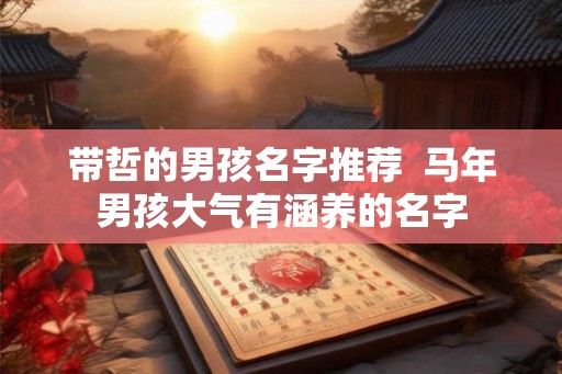 带哲的男孩名字推荐  马年男孩大气有涵养的名字