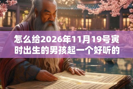 怎么给2026年11月19号寅时出生的男孩起一个好听的名字 怎么给2026年11月19号寅时出生的男孩起一个好听的名字