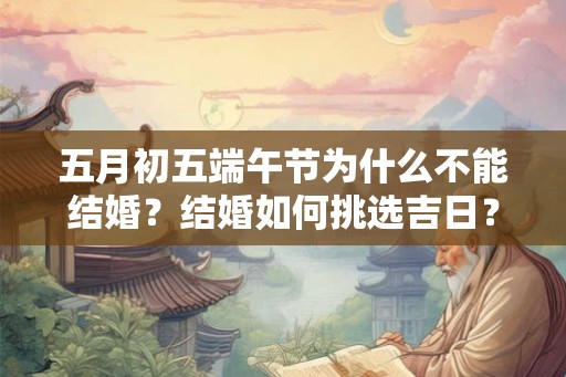五月初五端午节为什么不能结婚？结婚如何挑选吉日？