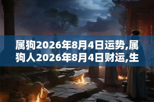属狗2026年8月4日运势,属狗人2026年8月4日财运,生肖狗2026年8月4日运势