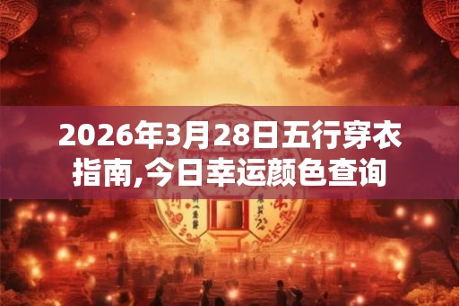 2026年3月28日五行穿衣指南,今日幸运颜色查询