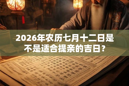 2026年农历七月十二日是不是适合提亲的吉日？