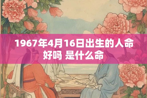 1967年4月16日出生的人命好吗 是什么命
