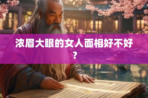 浓眉大眼的女人面相好不好？