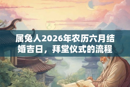 属兔人2026年农历六月结婚吉日，拜堂仪式的流程