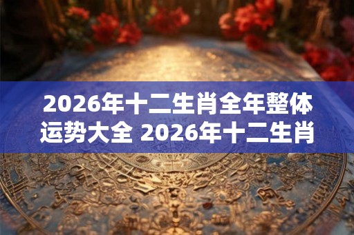 2026年十二生肖全年整体运势大全 2026年十二生肖运势大揭秘