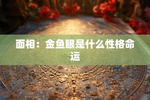 面相：金鱼眼是什么性格命运