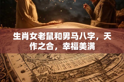 生肖女老鼠和男马八字，天作之合，幸福美满