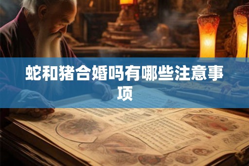 蛇和猪合婚吗有哪些注意事项