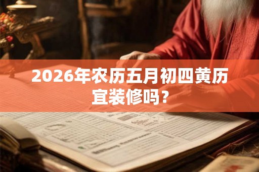 2026年农历五月初四黄历宜装修吗? 2026年农历五月初四黄历宜装修吗?