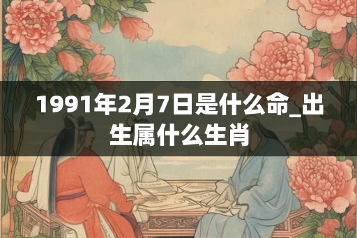 1991年2月7日是什么命_出生属什么生肖