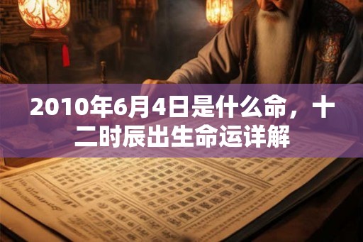 2010年6月4日是什么命,十二时辰出生命运详解 2010年6月4日是什么命,十二时辰出生命运详解