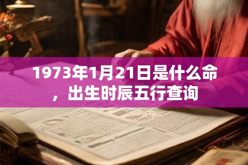 1973年1月21日是什么命，出生时辰五行查询