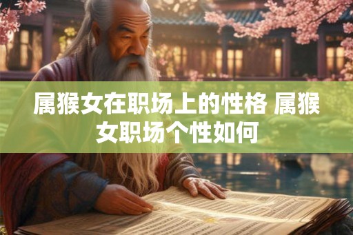 属猴女在职场上的性格 属猴女职场个性如何