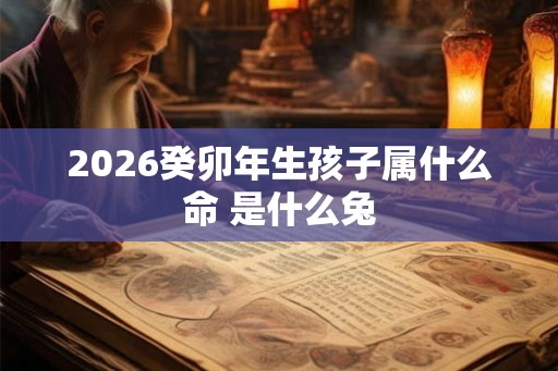 2026癸卯年生孩子属什么命 是什么兔 2026癸卯年生孩子属什么命 是什么兔