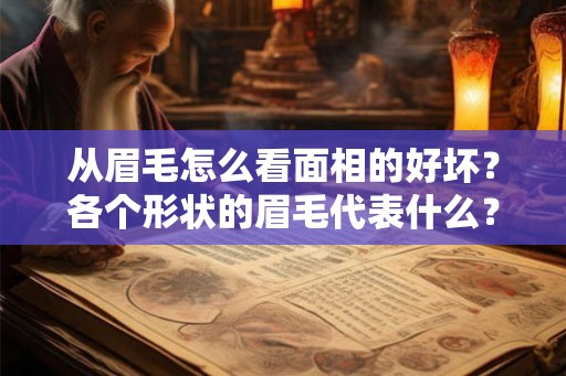 从眉毛怎么看面相的好坏？各个形状的眉毛代表什么？