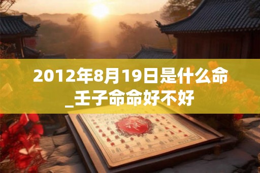 2012年8月19日是什么命_壬子命命好不好