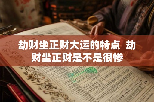 劫财坐正财大运的特点  劫财坐正财是不是很惨