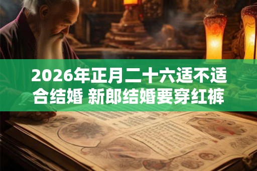 2026年正月二十六适不适合结婚 新郎结婚要穿红裤头吗